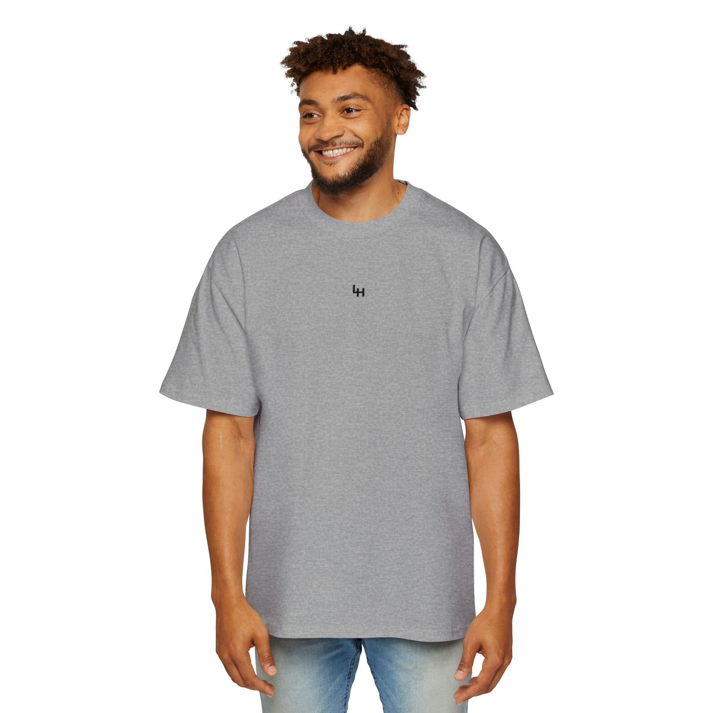 Men's Oversized Tee Simple Emblem T-Shirt