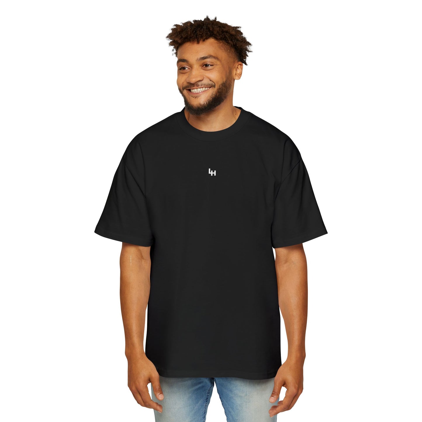 Men's Oversized Tee Simple Emblem T-Shirt