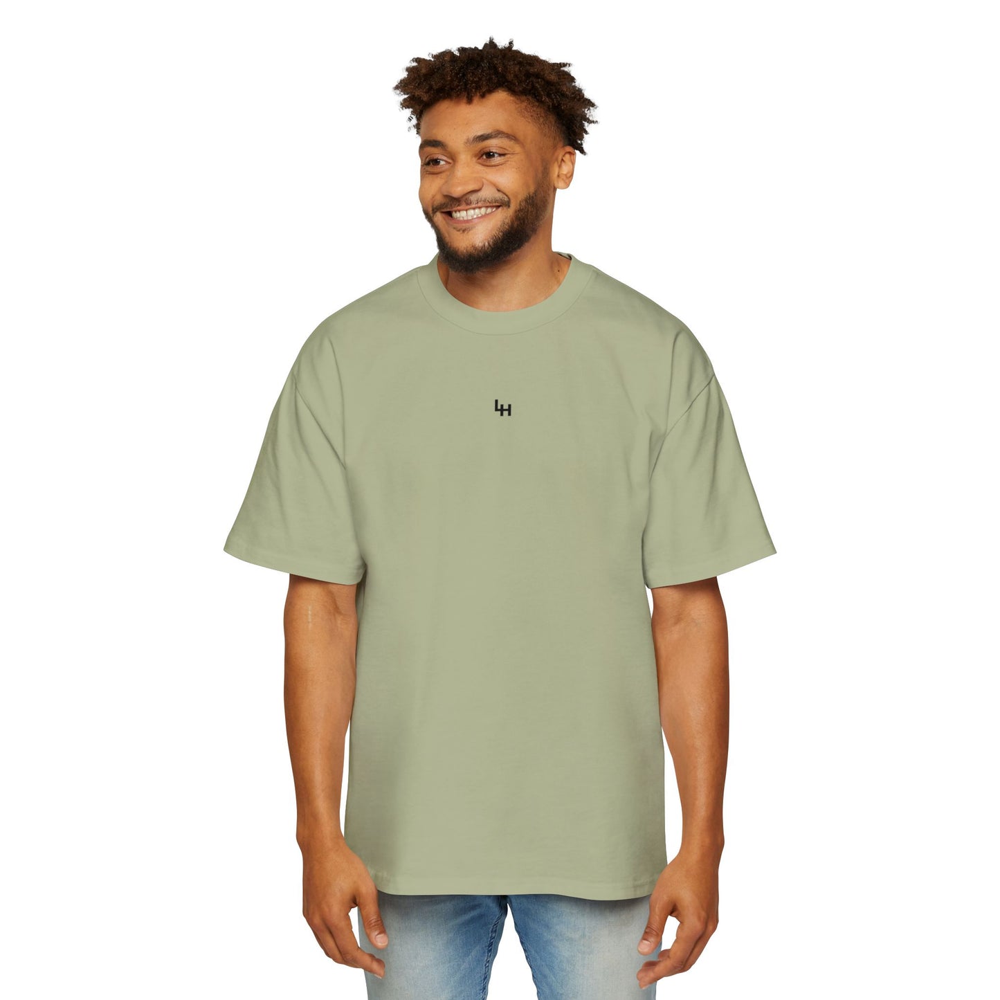 Men's Oversized Tee Simple Emblem T-Shirt