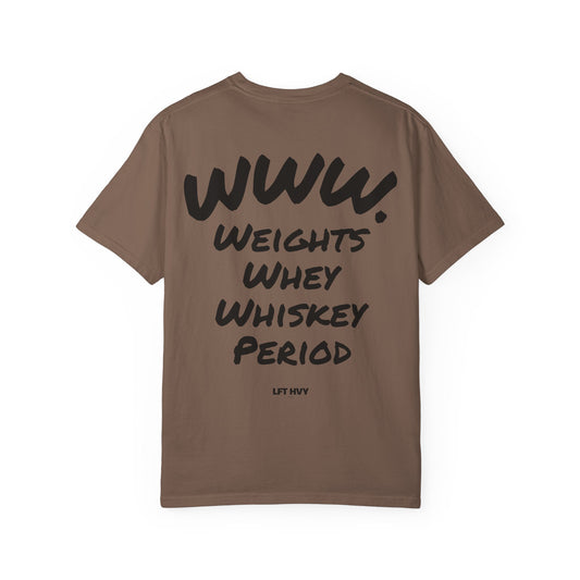 WWW. Weights, Whey, Whiskey - Unisex Tee